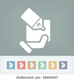 Handing a gift icon
