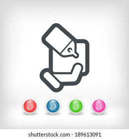 Handing a gift icon