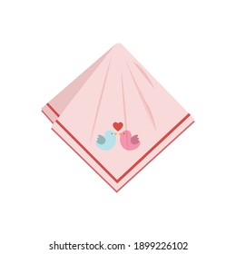 Handkerchief Bird Valentine Vector Icon