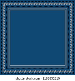 handkerchief design on blue