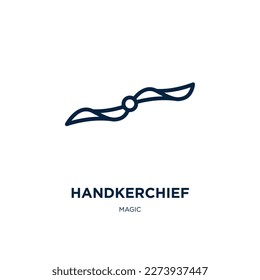 Taschentuch-Symbol aus der Zaubersammlung. Dünnnes lineares Taschentuch, Serviette, Menschensymbol einzeln auf weißem Hintergrund. Line Vektor Taschentuch-Symbol, Symbol für Web und Mobile