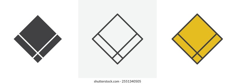 Handkerchief icon pack. Vector illustration. EPS10
