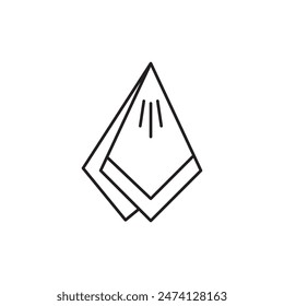 Icono de pañuelo, Plantilla para gráfico y Diseño web. Ilustración vectorial