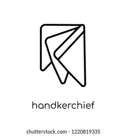 handkerchief icon. Trendy modern flat linear vector handkerchief icon on white background from thin line collection, outline vector illustration