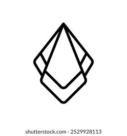 Plantilla de diseño de Vector de icono de pañuelo simple y limpio