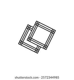 Handkerchief icon Vector flat thin line illustration