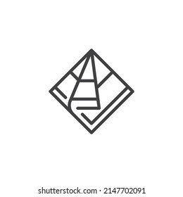 Handkerchief line icon. linear style sign for mobile concept and web design. Bandana outline vector icon. Symbol, logo illustration. Vector graphics