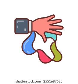 Iconos llenos mágicos del pañuelo, Ilustración vectorial
