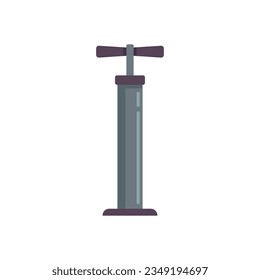 Handle air pump icon flat vector. Bike tire. Hand pressure isolated