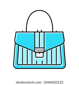 handle bag color icon vector. handle bag sign. isolated symbol illustration