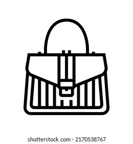 handle bag line icon vector. handle bag sign. isolated contour symbol black illustration