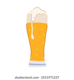 Handle Becher Cartoon. schaumkalt, erfrischende Brühe, Bier-Becher-Schild Ale Lager Griff. einzelne Symbol, Vektorgrafik