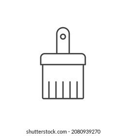 Handle Broom Flat Icon, Vector Sign, Black Pictogram Isolated On White. Sweep Broom Symbol, Logo Illustration.