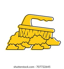 handle brush cleaner with foam