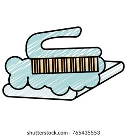 handle brush cleaning isolated icon