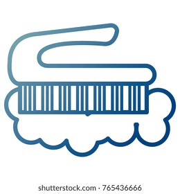 handle brush cleaning isolated icon
