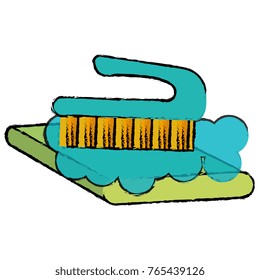 handle brush cleaning isolated icon