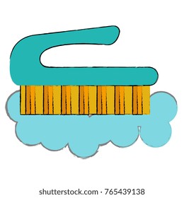 handle brush cleaning isolated icon