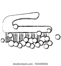 handle brush cleaning isolated icon