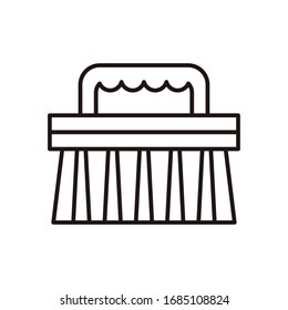 handle brush cleaning line style vector illustration design