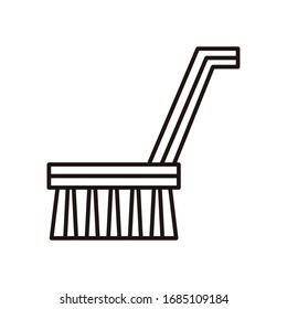 handle brush cleaning line style vector illustration design