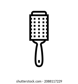 handle brush for housekeeping line icon vector. handle brush for housekeeping sign. isolated contour symbol black illustration