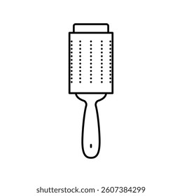 handle brush for housekeeping line icon vector. handle brush for housekeeping sign. isolated contour symbol black illustration