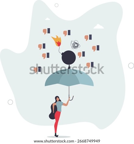 Handle business criticism or negative feedback, manage boss blame, pressure, failure or mistake ashamed concept.life and employment of people.