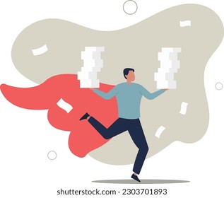 Handle busy work, manage workload or complete multitasks within deadline, organize paperwoflat vector illustration.rk or documents, effective or productive concept.