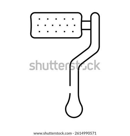 handle callus remover line icon vector. handle callus remover sign. isolated contour symbol black illustration