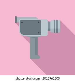 Handle Camera Icon Flat Vector. Tv Movie Camera. Digital Camcorder