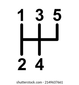 Handle car manual shift lever icon, vehicle gear technology vector illustration equipment .