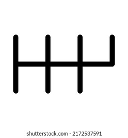 Handle car manual shift lever icon, vehicle gear technology vector illustration equipment .