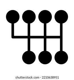 Handle car manual shift lever icon, vehicle gear technology vector illustration equipment .