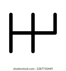 Handle car manual shift lever icon, vehicle gear technology vector illustration equipment .