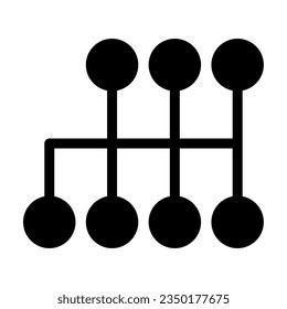 Handle Auto-Schalthebel Symbol, Fahrzeugtechnik Vektorgrafik-Ausrüstung .