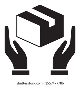 Handle with Care Concept, Cargo Handling Vector Icon Design