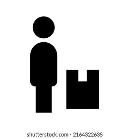 controlador con icono de cuidado o logotipo símbolo de señas aislado ilustración vectorial - iconos vectoriales de estilo negro de alta calidad
