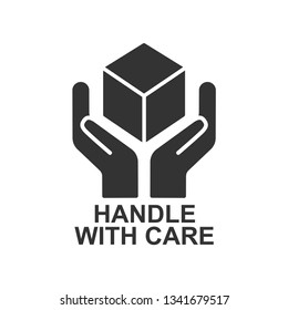 Handle Care Icon Packaging Delivery Illustration Stock Vector Royalty Free