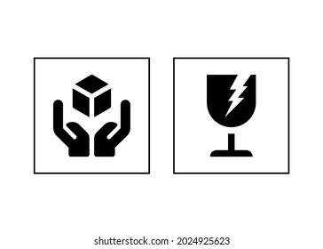 Manejar con paraguas de icono de cuidado aislado en png vectorial de fondo blanco