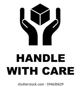 Handle With Care Sticker High Res Stock Images Shutterstock