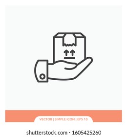 Handle with care Icon Vector Illustration