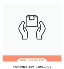 Handle with care Icon Vector Illustration