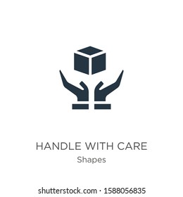 Handle with care icon vector. Trendy flat handle with care icon from shapes collection isolated on white background. Vector illustration can be used for web and mobile graphic design, logo, eps10