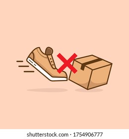 Manipular con cuidado la ilustración logística