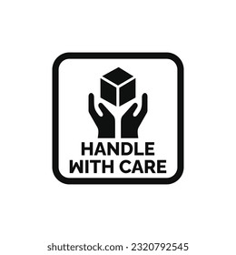 Handle with care mark icon symbol vector