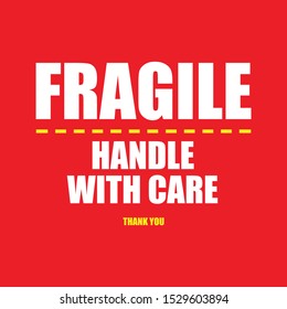 handle with care, Packaging Label - Fragile- Just Print & Use