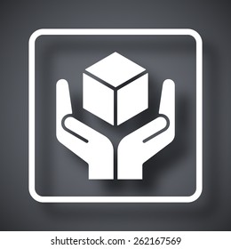 Handle with care packaging symbol