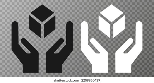 Handle with care sign, vector illustration