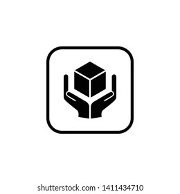 Handle with care symbol  icon vector